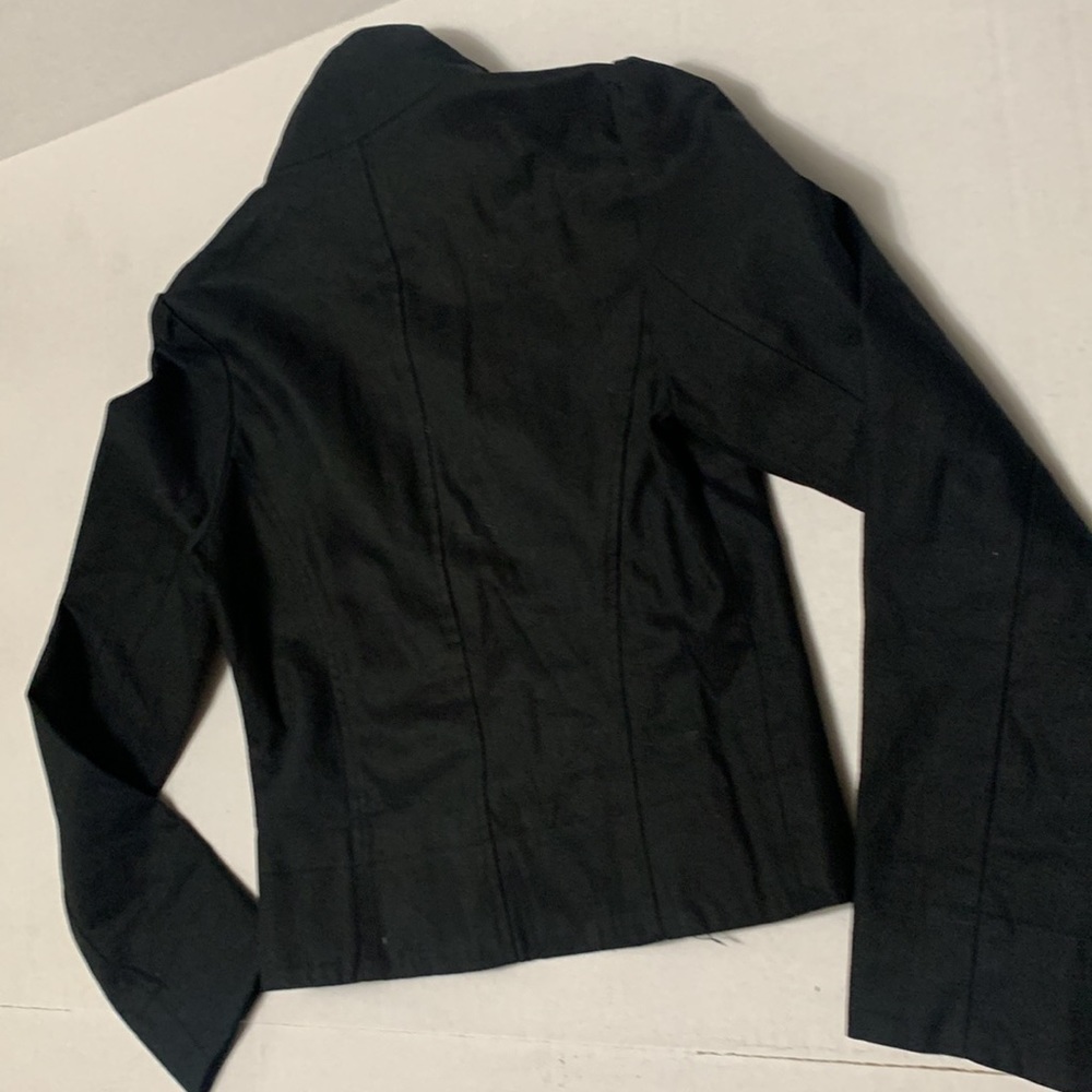 Black Short Cut Button Down Jacket - image 5